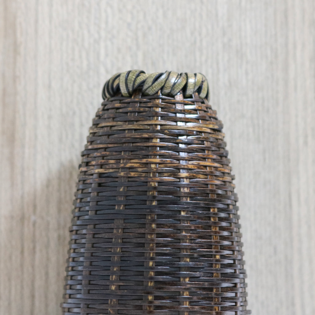 black bamboo vase