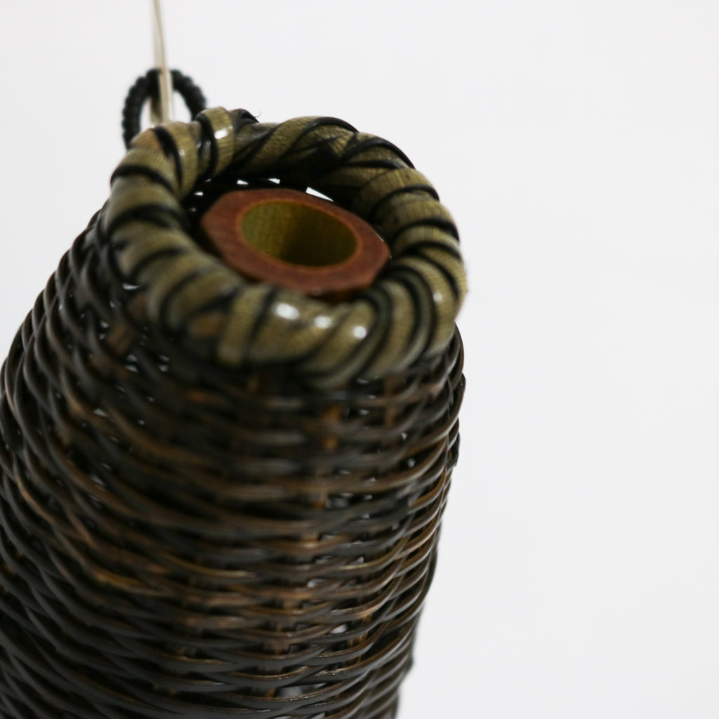 black bamboo vase