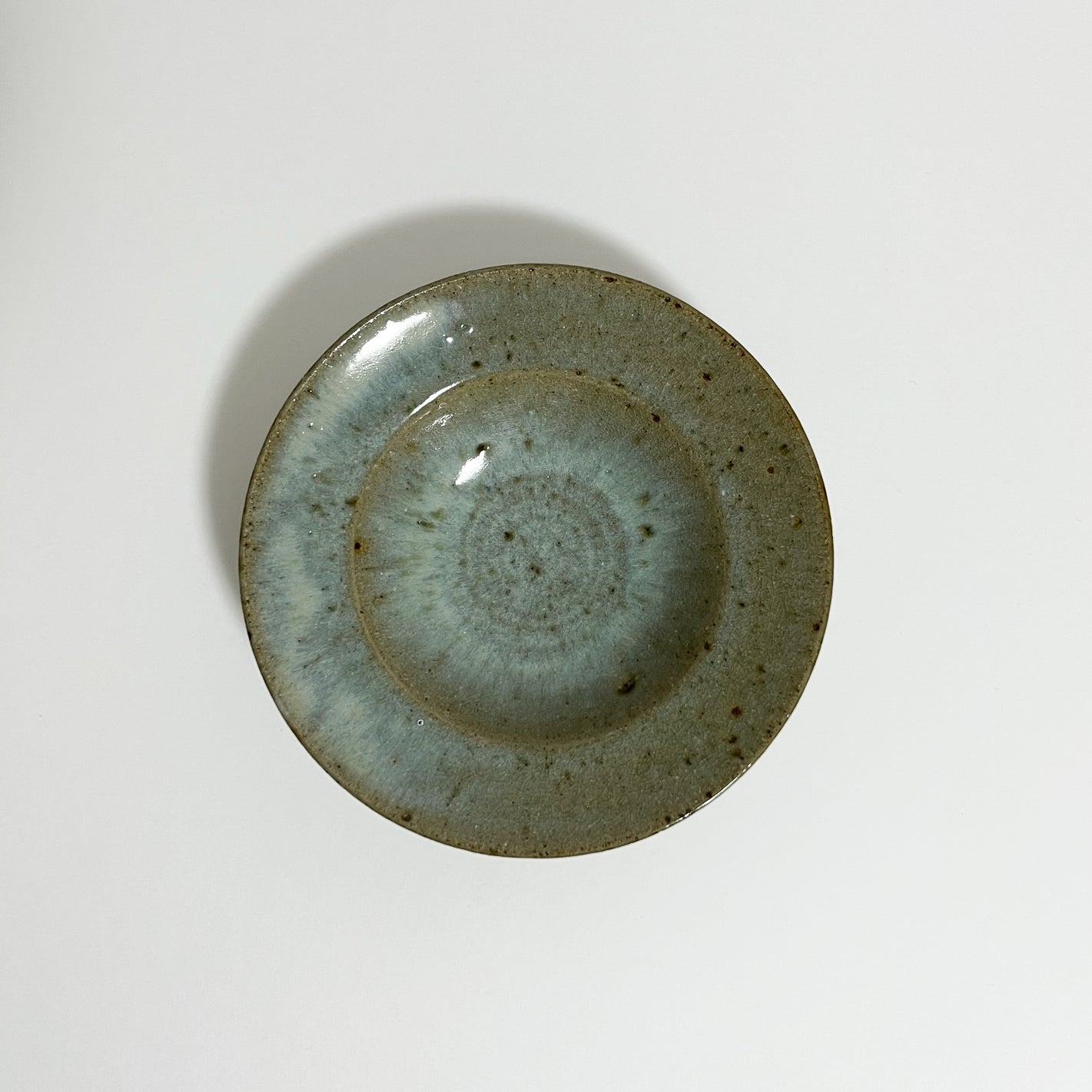 庚申窯(福岡)　自然釉リム皿