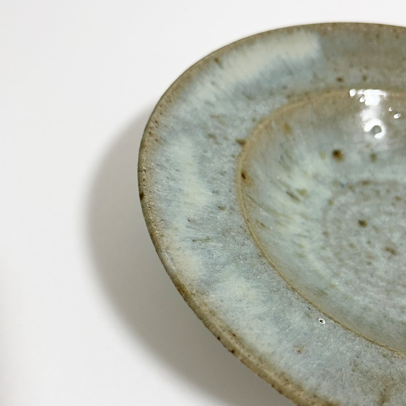庚申窯(福岡)　自然釉リム皿