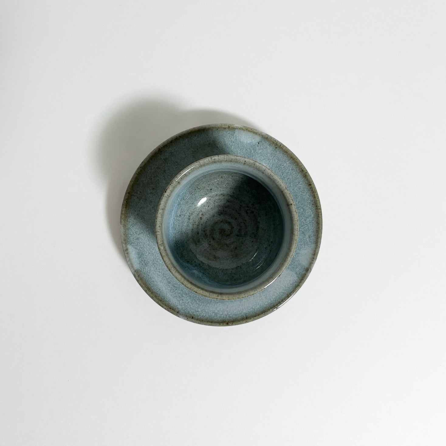 庚申窯(福岡)　カップ&ソーサ―　白濁色
